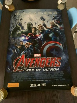 Marvel Avengers Age Of Ultron 2015 Authentic Os 27x40 Ds Aus Movie Cinema Poster