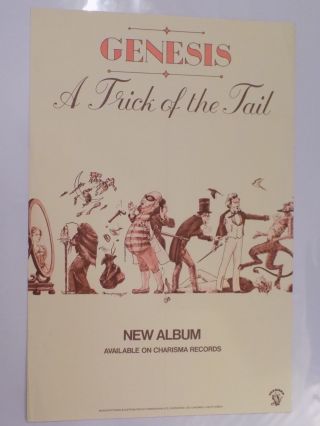 Genesis " Trick Of The Tail " 1975 Rare Promo Only Poster 505mm X 760mm