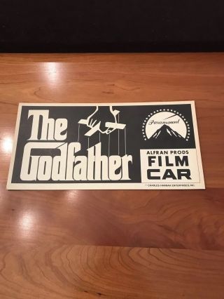 The Godfather Rare Movie Poster Film Car Placard,  Make Me An Offer