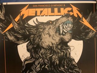 Metallica S&M2 Night 2 San Francisco S&M Concert Poster 9/8/19,  Newspaper Revue 6
