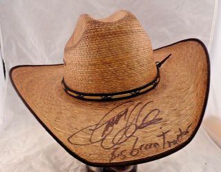 Jason Aldean Signed Autographed Cowboy Hat W/ Lyrics Beckett Certified