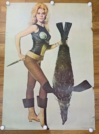 True Vintage Barbarella 1968 Rare Poster Paramount 308 David Hurn