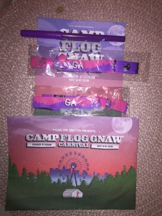 Camp Flog Gnaw Ticket 2019 Tyler The Creator Two (2) General Admission Passes