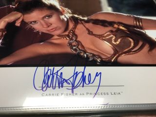 Carrie Fisher Signed 11x14 Star Wars Photo Princess Leia Official Pix
