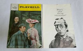 Vintage Broadway Playbill 11 - Baker Street Sherlock Holmes Harold Prince 221b