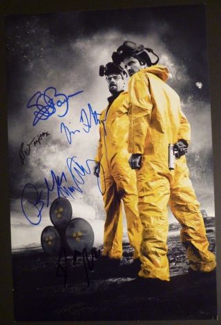 Breaking Bad Cast (x6) Authentic Hand - Signed 11x17 Photo (vince Gilligan)