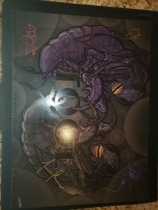 Tool Tour Poster Signed 1/22/16 Chaifetz Arena St Louis,  Mo