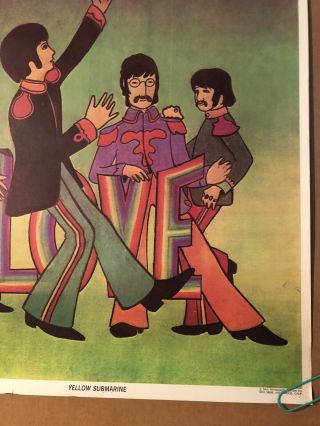 The Beatles Yellow Submarine Love Vintage Poster Pin Up Retro 10
