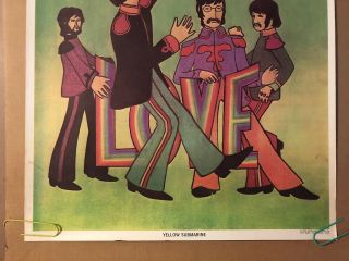 The Beatles Yellow Submarine Love Vintage Poster Pin Up Retro 2