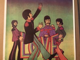 The Beatles Yellow Submarine Love Vintage Poster Pin Up Retro 3