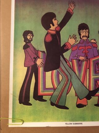 The Beatles Yellow Submarine Love Vintage Poster Pin Up Retro 5