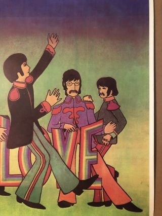The Beatles Yellow Submarine Love Vintage Poster Pin Up Retro 9