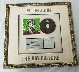 Elton John " The Big Picture " Rocket Records (1997) - Cd Riaa Platinum Award