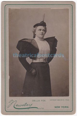 American Stage Actress,  Singer,  Comedienne Della May Fox.  Cabinet Photo