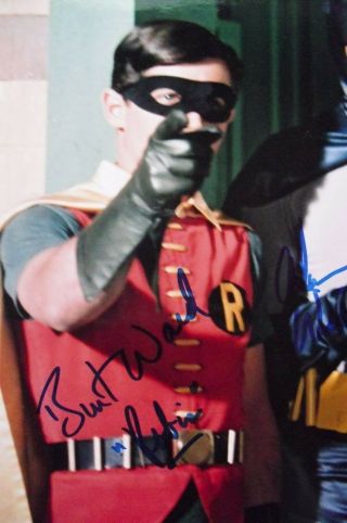 BATMAN tv series photo signed by ADAM WEST,  BURT WARD & YVONNE CRAIG,  11x14 4