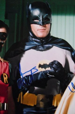 BATMAN tv series photo signed by ADAM WEST,  BURT WARD & YVONNE CRAIG,  11x14 5