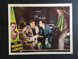 The Woman In Green ‘45 Sherlock Holmes & Watson Question Hypnotized Man Vf Lc