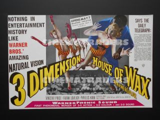 House Of Wax 1953 Trade Advert Poster 3d Horror Vincent Price Frank Lovejoy