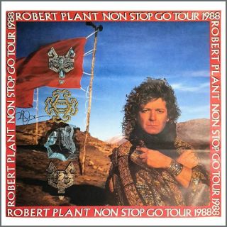 Robert Plant 1988 Autographed Non Stop Go Tour Poster (uk)