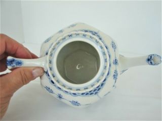 Royal Copenhagen Blue Fluted Full Lace Gargoyle Teapot 1117 1St Quality 6
