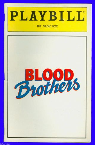 Playbill,  Blood Brothers,  Kerry Butler,  Warwick Evans,  Stephanie Lawrence