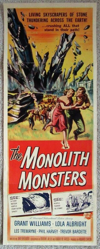 Monolith Monsters 1957 Insrt Movie Poster Fld Reynold Brown Art Ex