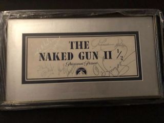The Naked Gun Ii Cast Signed Promo Poster Framed Wjsa