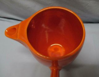 Vintage FIESTA Red (Orange) Demitasse Stick Handle COFFEE POT Fiestaware EUC 10