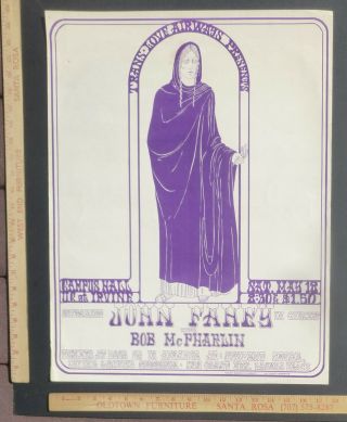 John Fahey Bob Mcpharlin Concert Poster Translove Airways Irvine Ca Galdeano1968
