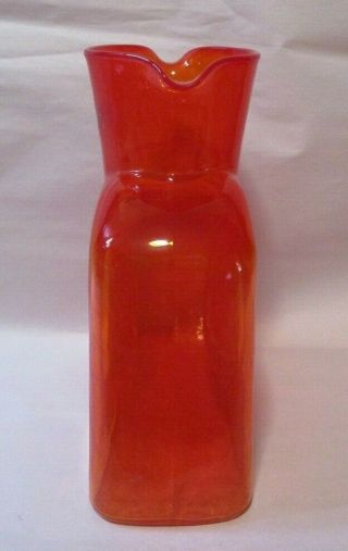 Blenko Glass CORAL Water Bottle 384 - Horchow 40th Anniversary Limited Edition 7