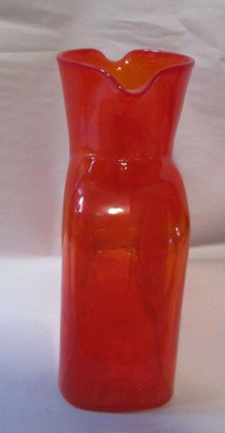 Blenko Glass CORAL Water Bottle 384 - Horchow 40th Anniversary Limited Edition 8