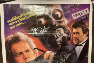 They Live Thai Poster 31x21 Cast Signed Autograph John Carpenter Piper 10