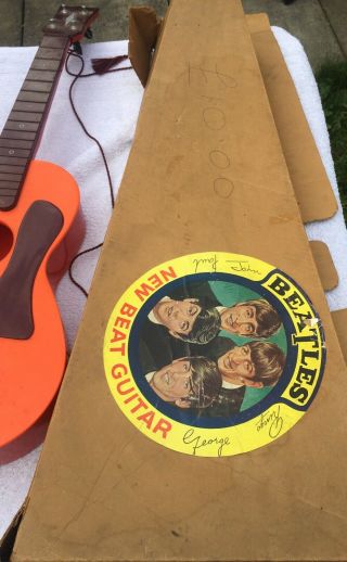 1960s The Beatles Beat Toy Guitar Boxed