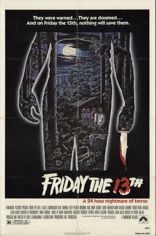 Friday The 13th 1980 27x41 Orig Movie Poster Fff - 59048 Fine Betsy Palmer Horror