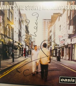 Oasis Signed Record Liam Gallagher Noel Gallagher Bonehead Autograph Lp Rare