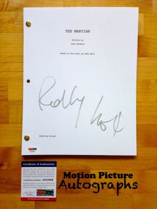Ridley Scott Signed The Martian Movie Script Full 119 Pages Psa Dna
