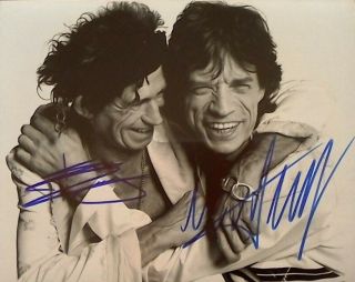 Mick Jagger & Keith Richards Signed Autographed Photo - The Rolling Stones W/coa