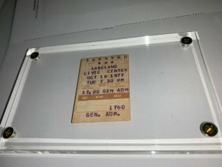 LYNYRD SKYNYRD RARE October 18 1977 Concert Ticket stub Ronnie Van Zant 4