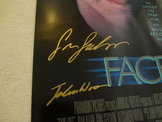 Cast signed Face Off John Travolta/Nicolas Cage Double Sided 27x40 Movie Poster 3
