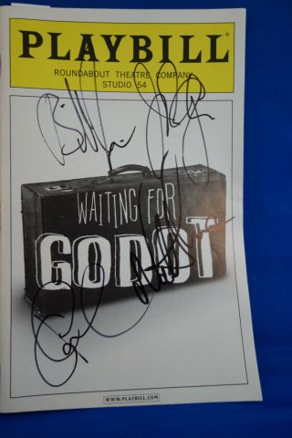 Waiting For Godot Opening Night Autographed Playbill Nathan Lane John Goodman,