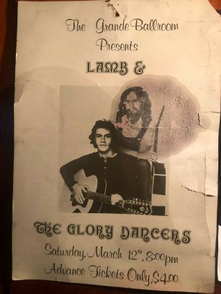 Grande Ballroom Concert Poster 1975 Lamb & The Glory Dancers