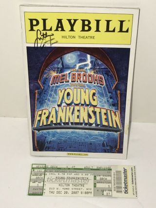 Playbill The Mel Brooks Musical Young Frankenstein Signed Sutton Foster
