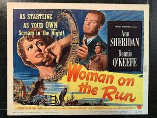 Woman On The Run 1950 Title Lobby Card - An Sheridan,  Dennis O 