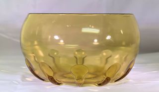 Verlys Art Deco Teardrop Amber Glass Antique Bowl French Design Uncommon Shape