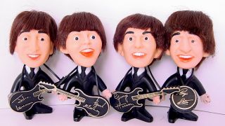 1964 Remco The Beatles John Paul George Ringo Dolls Hair & Instruments