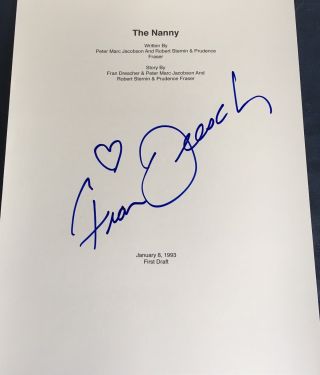 Fran Drescher Signed Autograph Rare " The Nanny " Full 1993 Pilot Ep Script
