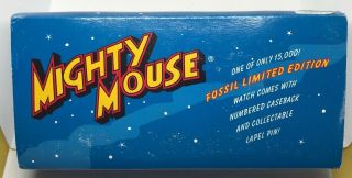 Rare Mighty Mouse Vintage Collectible Numbered Fossil Watch Only 15,  000 Nib