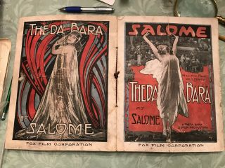 Salome 1918 Fox 9x12 " Silent Sovenir Program Theda Bara G.  Raymond Nye