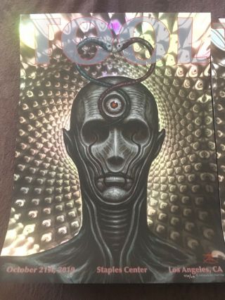 Tool Concert Poster Staples Center 10/21/19 Limited Edition