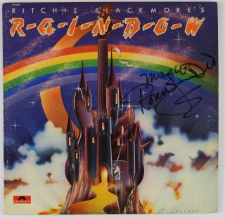 Ronnie James Dio Rainbow Jsa Signed Autograph Record Album Vinyl Lp